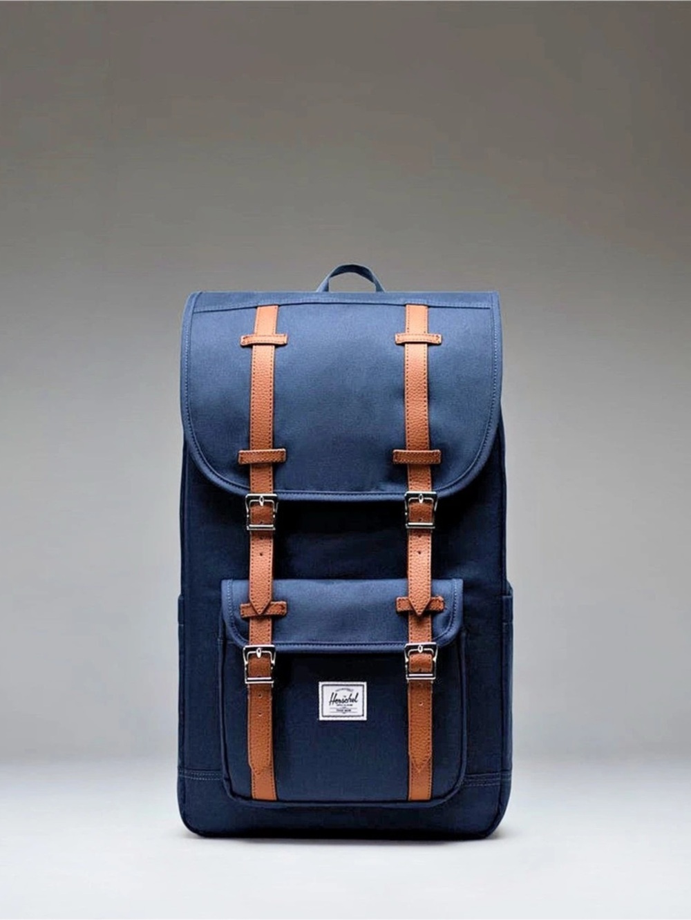 HERSCHEL LITTLE AMERICA BACKPACK NAVY BLUE BROWN 25L